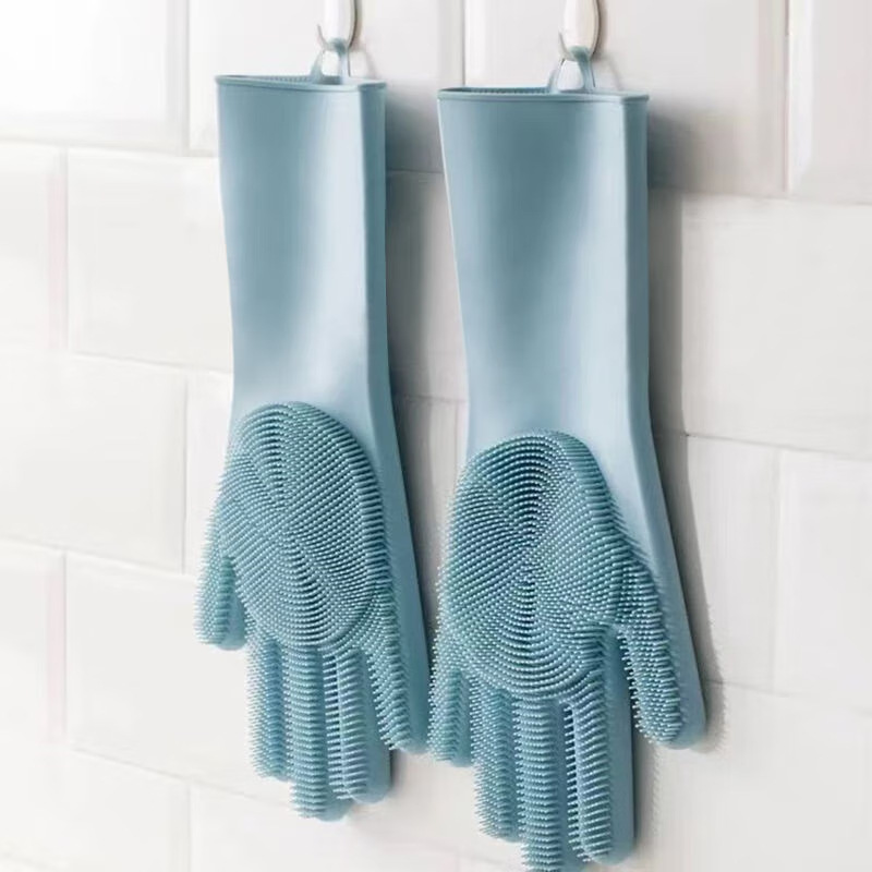 Dish Glove Rubber - قفازات غسيل الأطباق السيليكونية، قفازات سحرية،