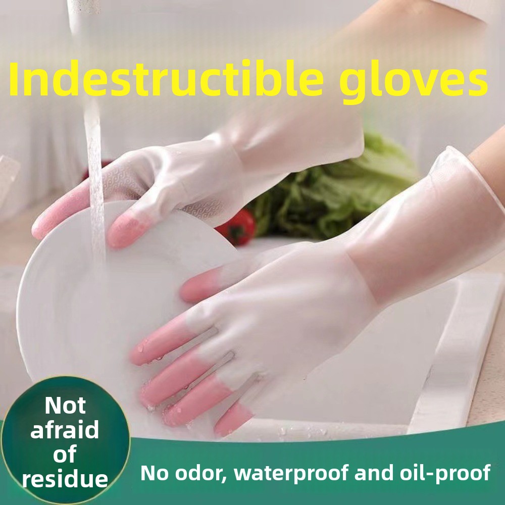 Rubber Glove Cleaning - قفازات تنظيف متينة من اللاتكس السميك،