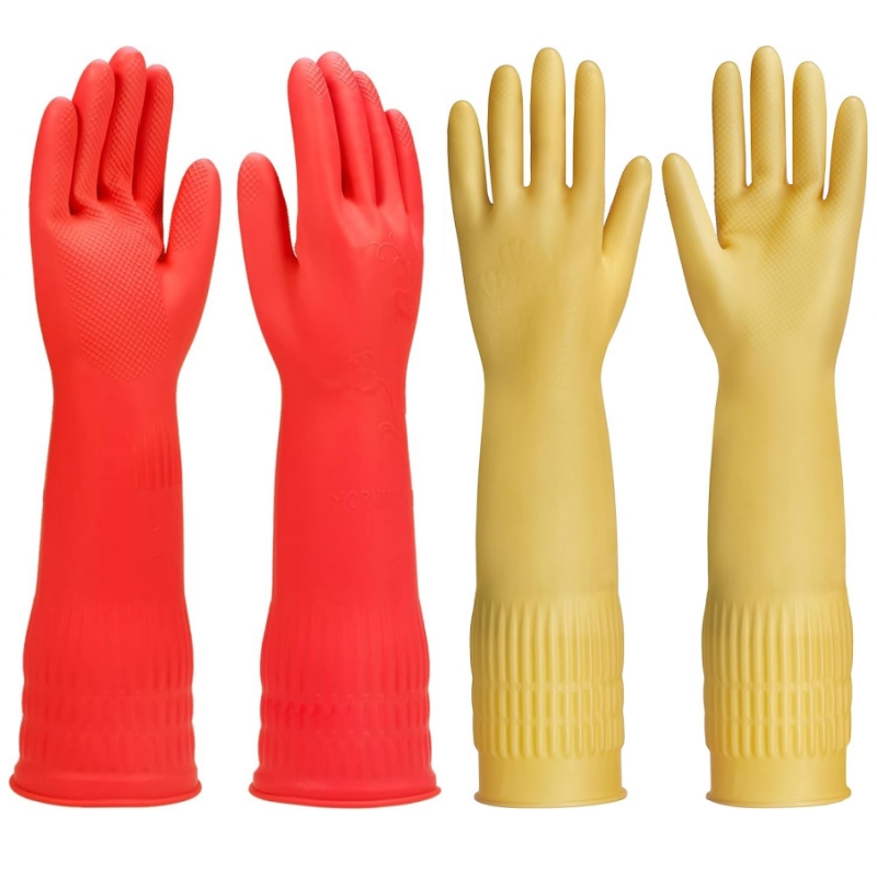 Dish Glove Rubber - 45 سنتيمتر اضافية طويلة قفازات التنظيف