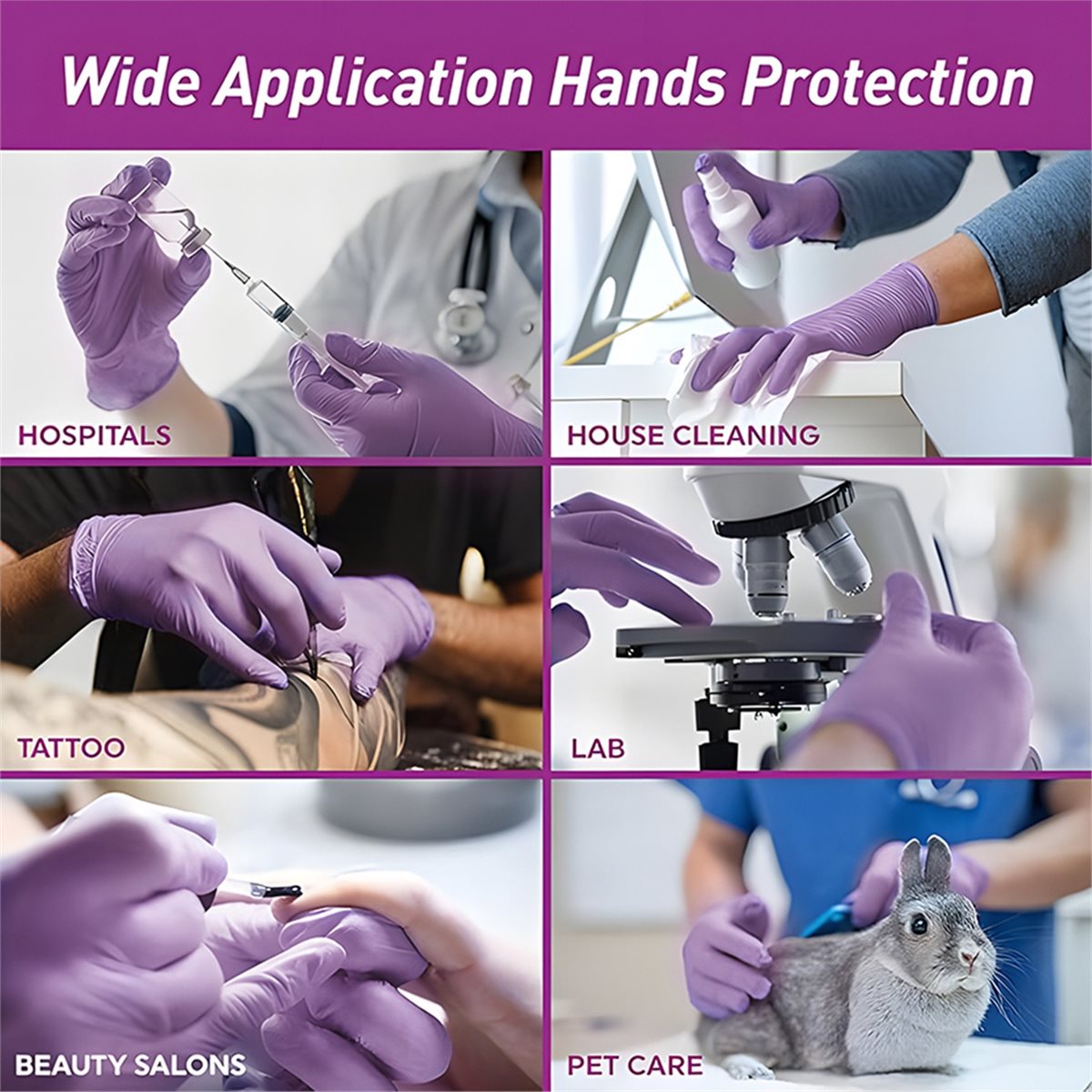 Exam Glove Nitrile - 2026 أداة جديدة 100 قطعة قفازات