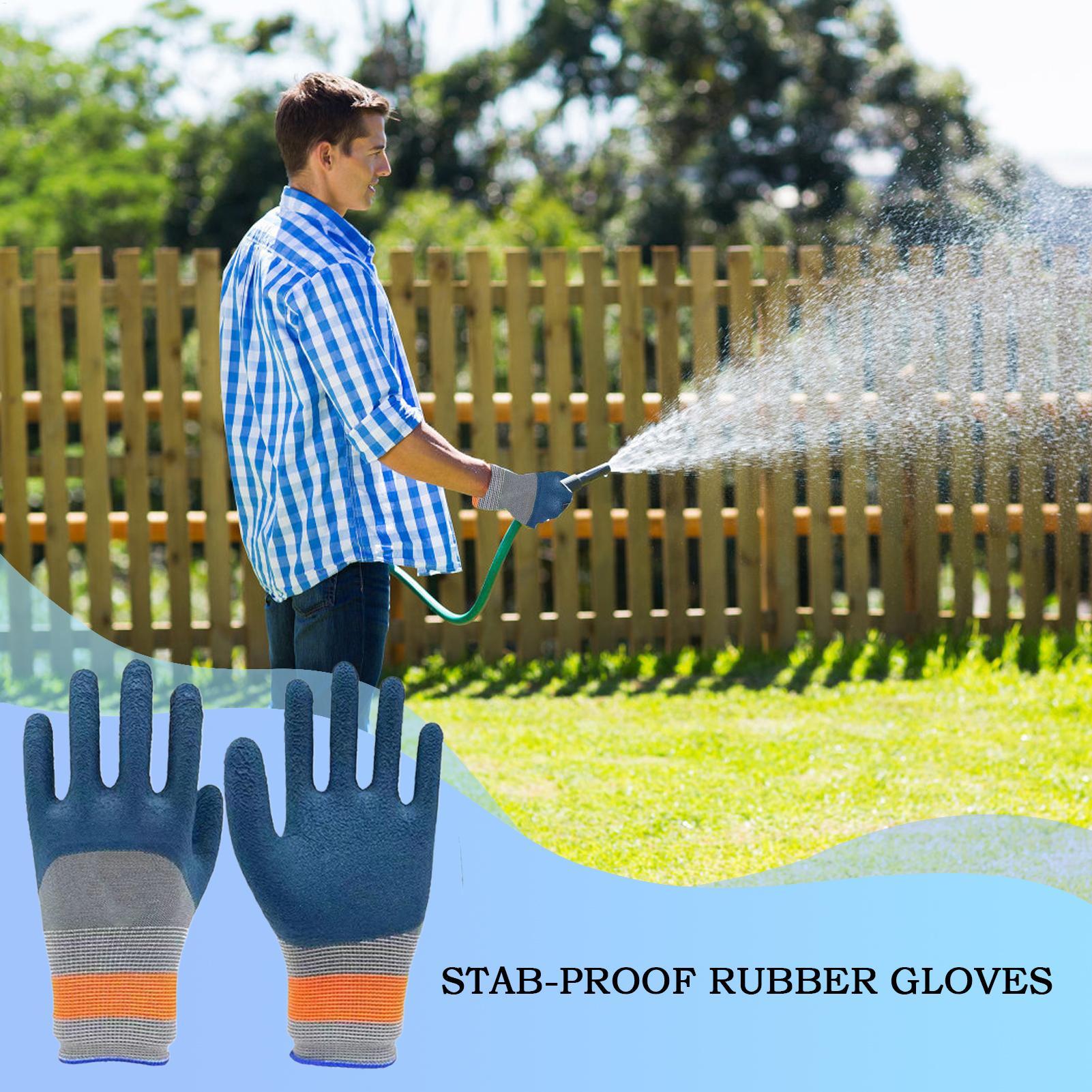Gardening Glove Waterproof - قفازات حدائق من اللاتكس مقاومة للماء،