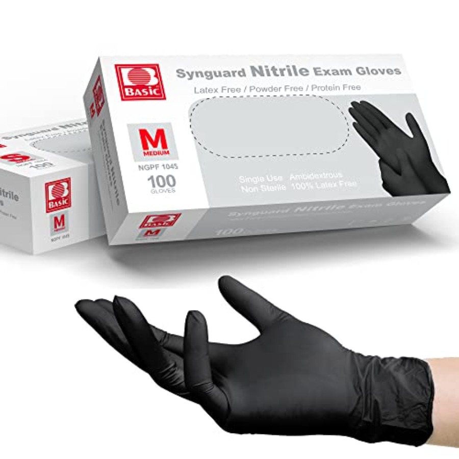 قفازات طبية سوداء من النتريل - - مراجعة Exam Glove Nitrile وسعره