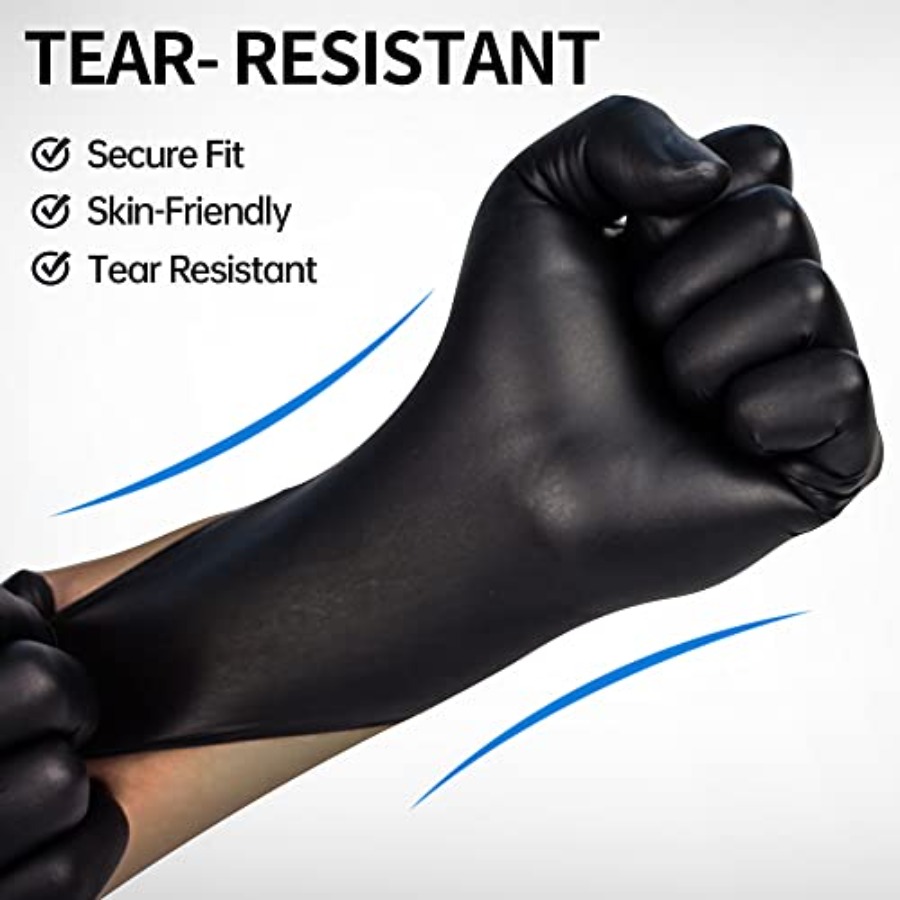 قفازات طبية سوداء من النتريل - - مراجعة Exam Glove Nitrile وسعره