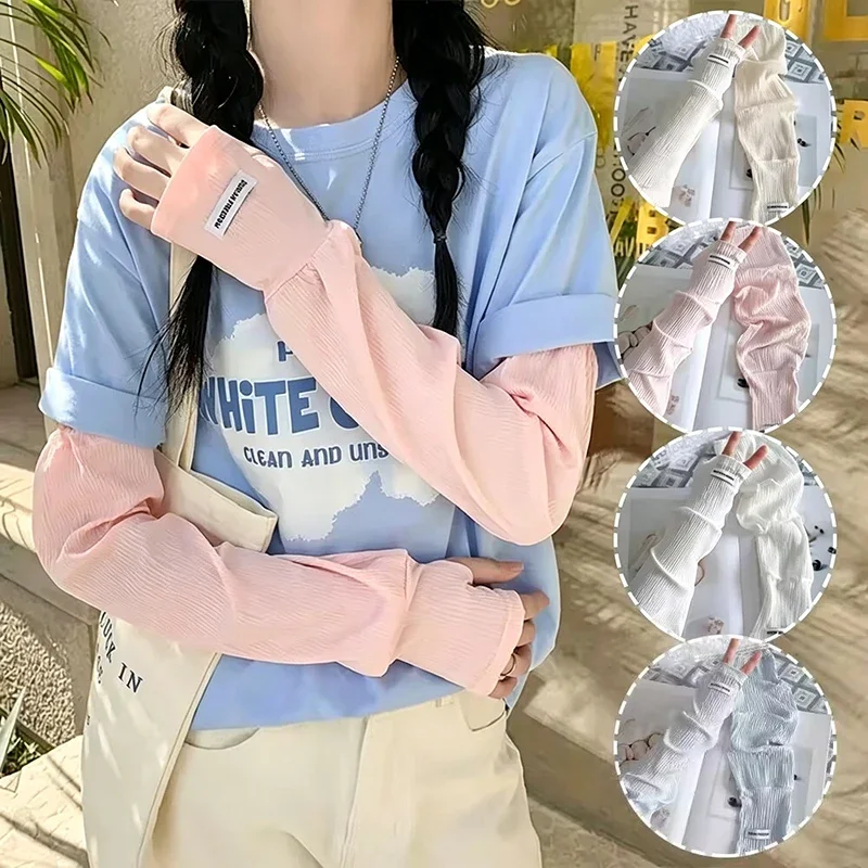 قفازات صيفية فضفاضة من الحرير  - مراجعة Fingerless Glove Knit وسعره