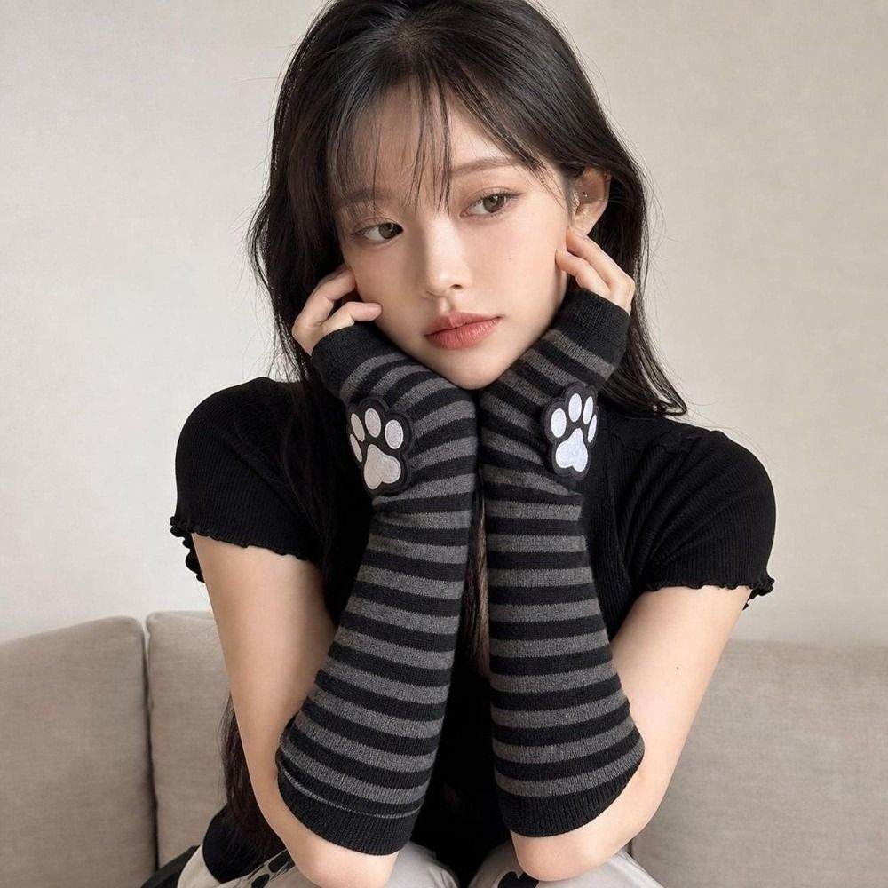 قفازات بدون أصابع بنمط مخالب ا - مراجعة Fingerless Glove Knit وسعره