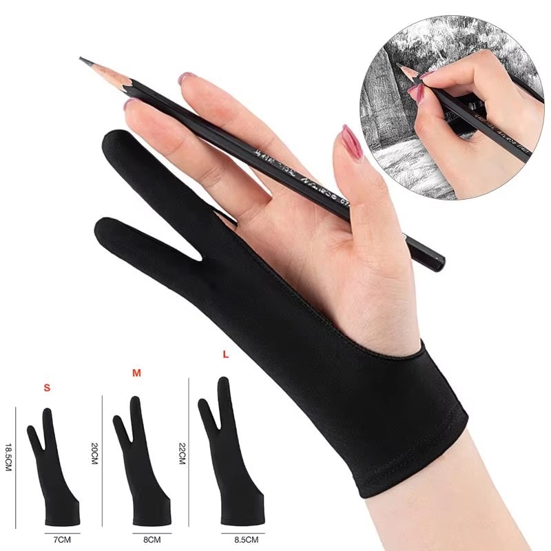 S/M/L قفازات رسم بإصبعين مضادة - مراجعة Touchscreen Glove Capacitive وسعره