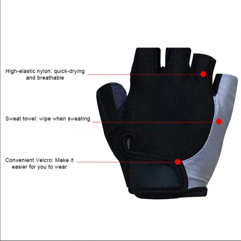نصف اصبع قفازات ركوب الدراجات  - مراجعة Fingerless Glove Knit وسعره