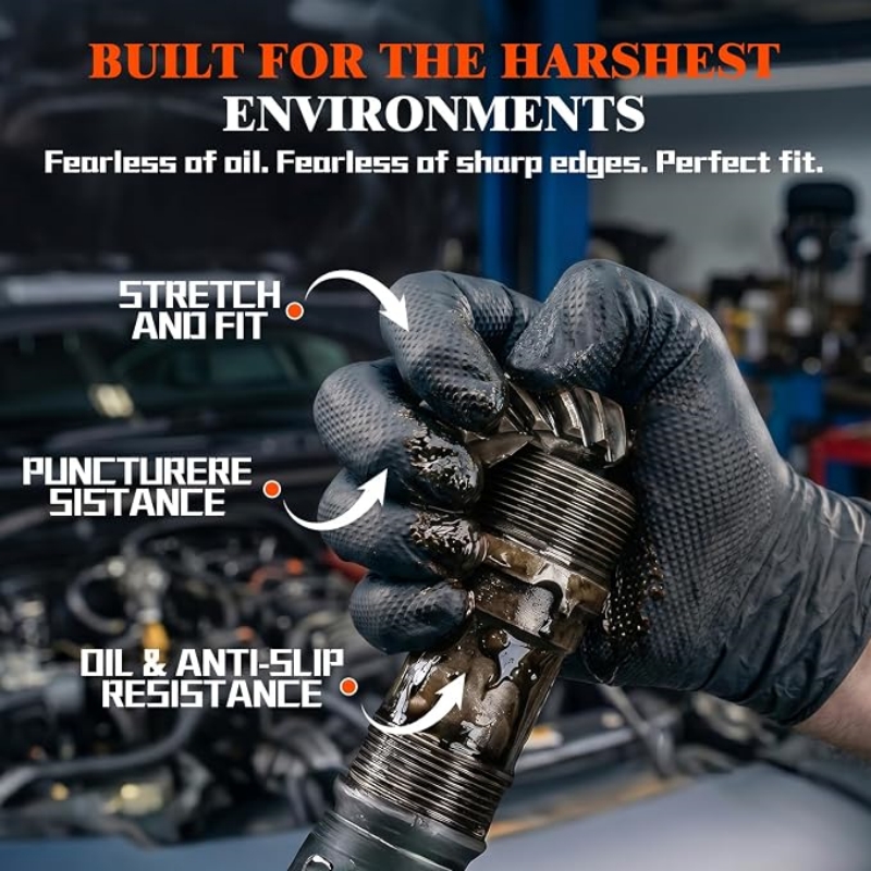 قفازات النتريل الصناعية الثقيل - مراجعة Rubber Glove Cleaning وسعره