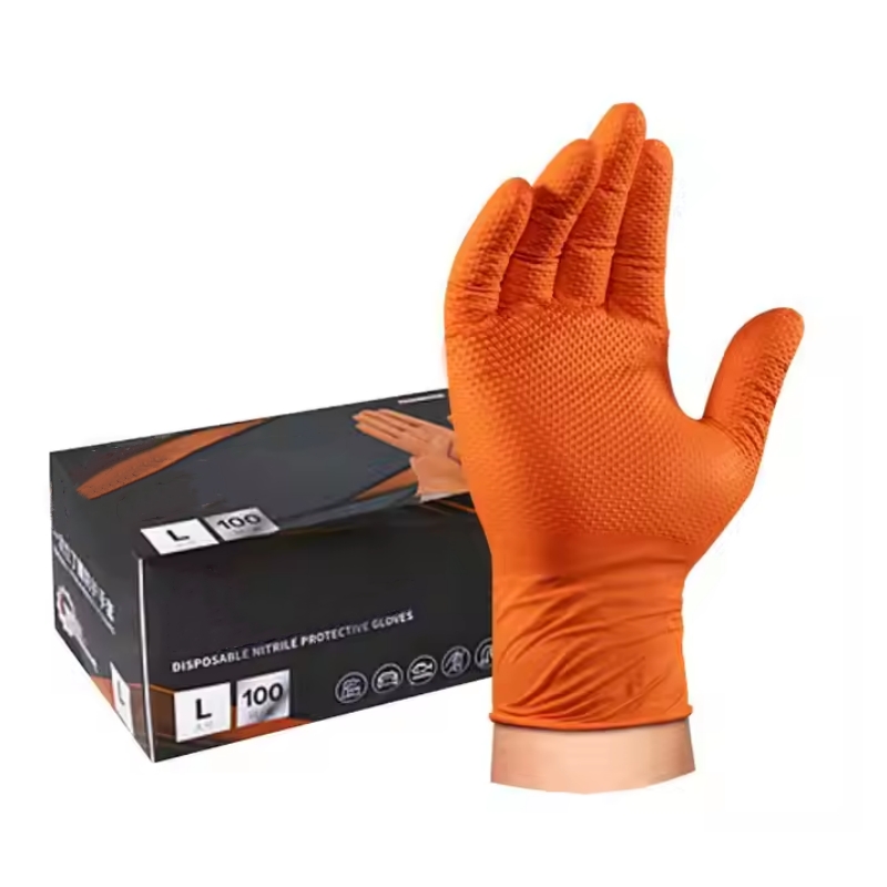 8mil الثقيلة الصناعية البرتقال - مراجعة Nitrile Mechanic Glove وسعره