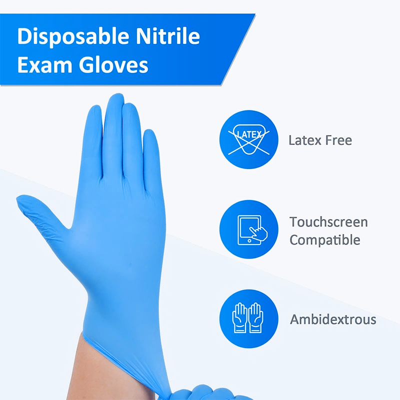 100 قطعة من قفازات النتريل الز - مراجعة Latex Disposable Glove وسعره