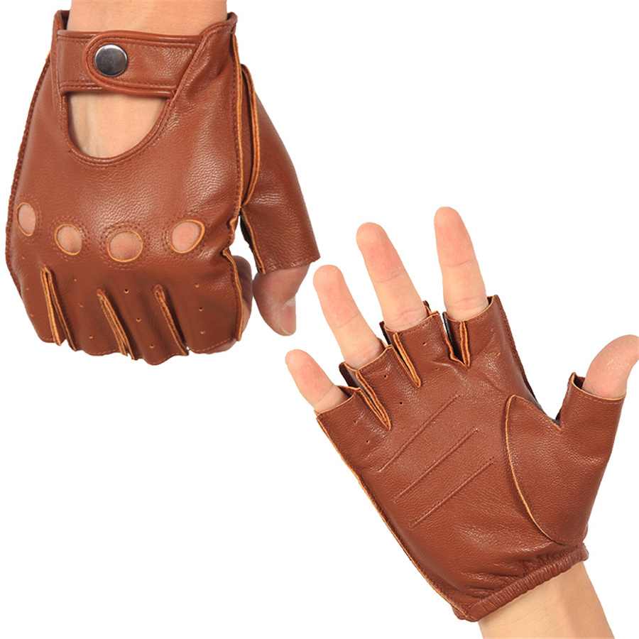 عالية الجودة رجل نصف اصبع قفاز - مراجعة Leather Driving Glove وسعره