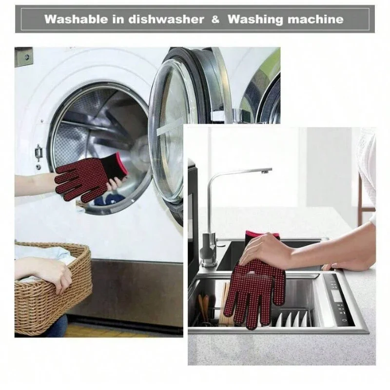 1 زوج قفازات شواء سيليكون غير  - مراجعة Oven Mitt Silicone وسعره