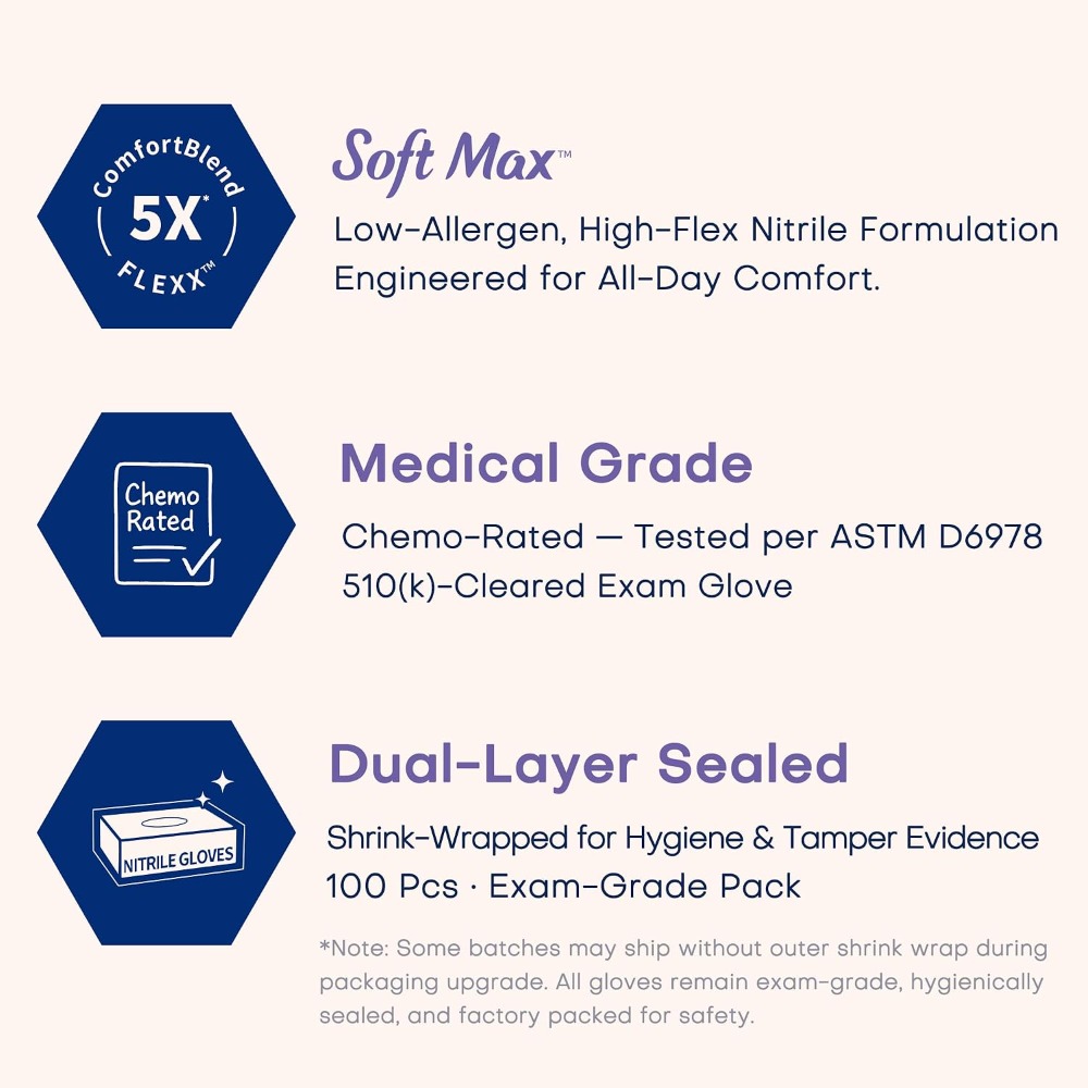 قفازات طبية نيتريل للاستخدام م - مراجعة Exam Glove Nitrile وسعره