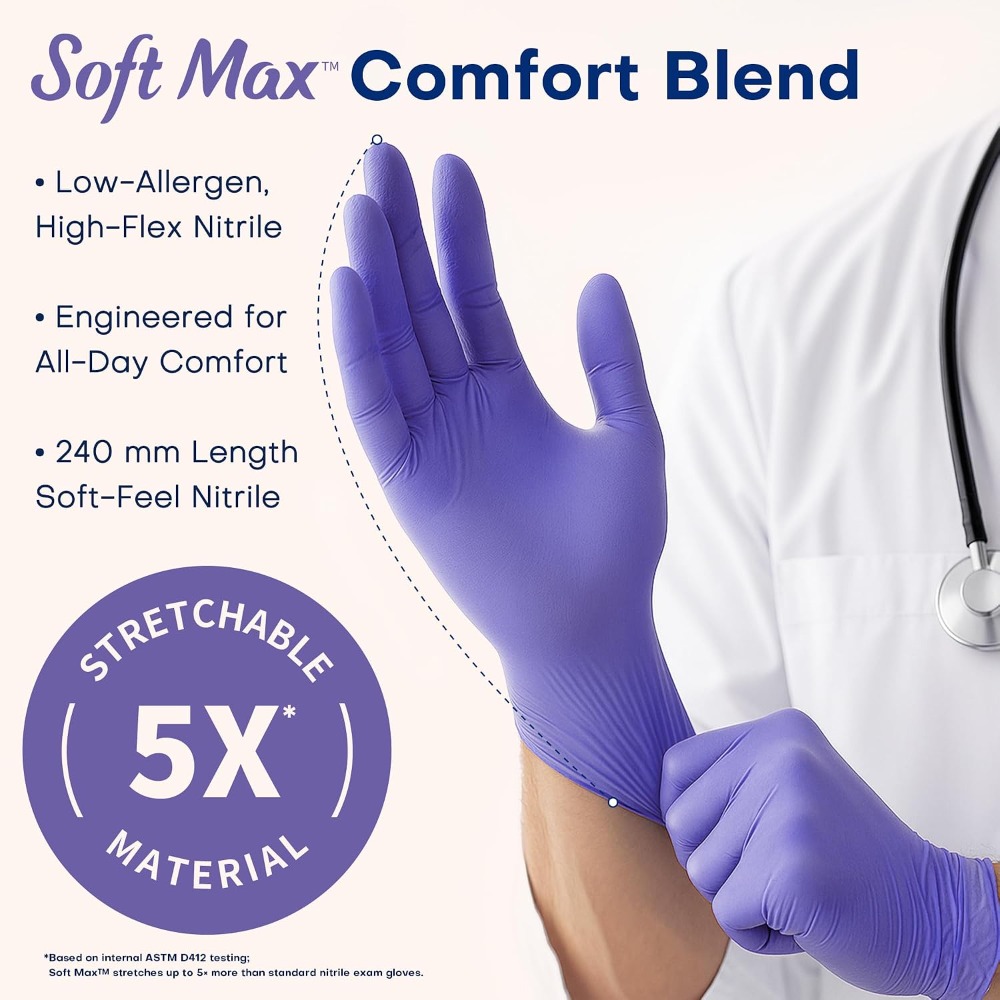 قفازات طبية نيتريل للاستخدام م - مراجعة Exam Glove Nitrile وسعره