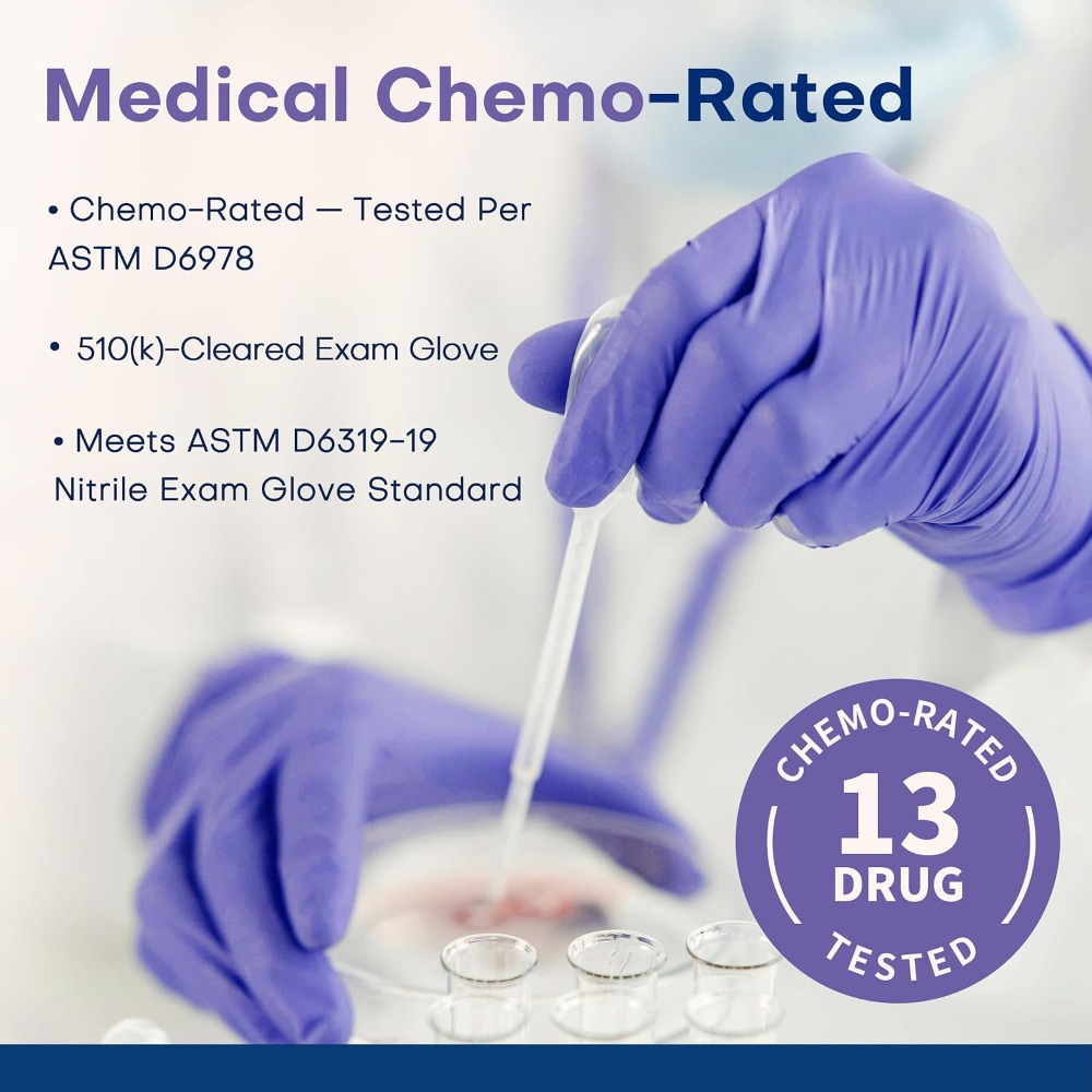 قفازات طبية نيتريل للاستخدام م - مراجعة Exam Glove Nitrile وسعره