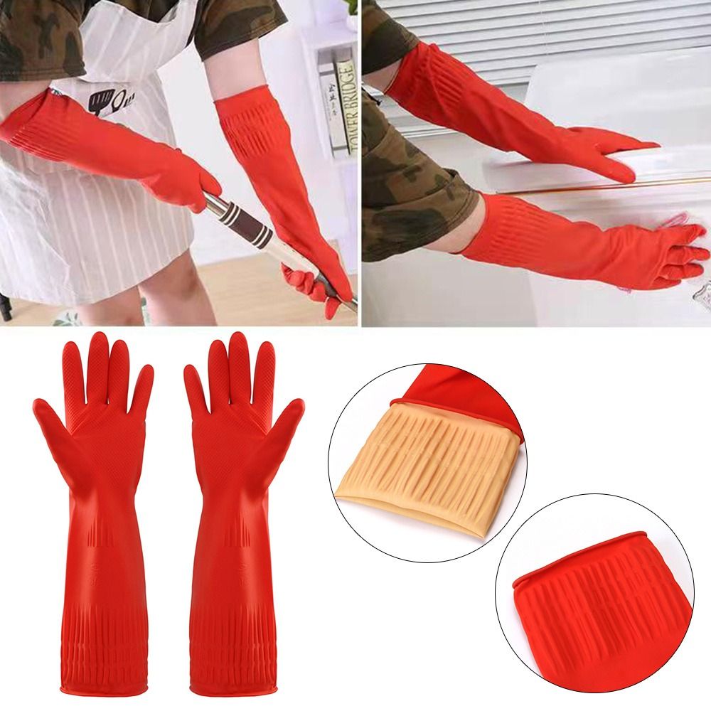 قفازات مطاطية متينة بأصفاد طوي - مراجعة Dish Glove Rubber وسعره