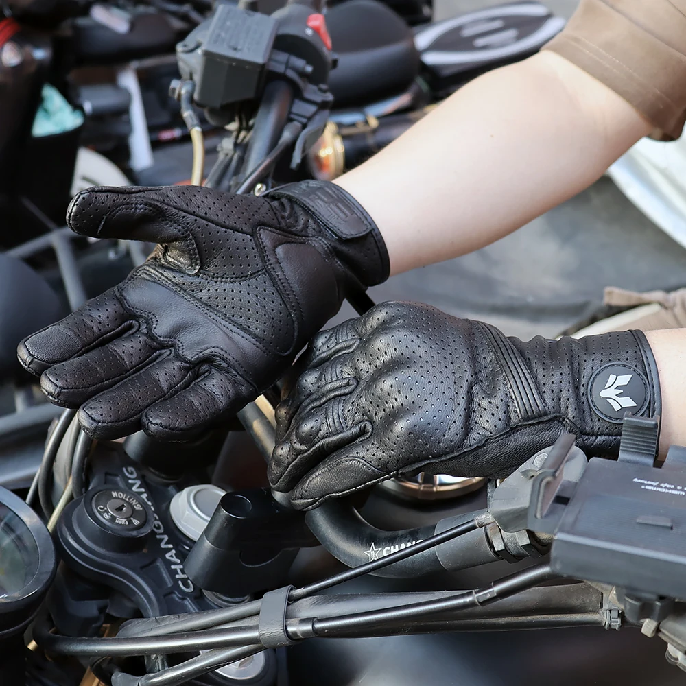 قفازات جلدية عتيقة للدراجات ال - مراجعة Motorcycle Glove Knuckle وسعره