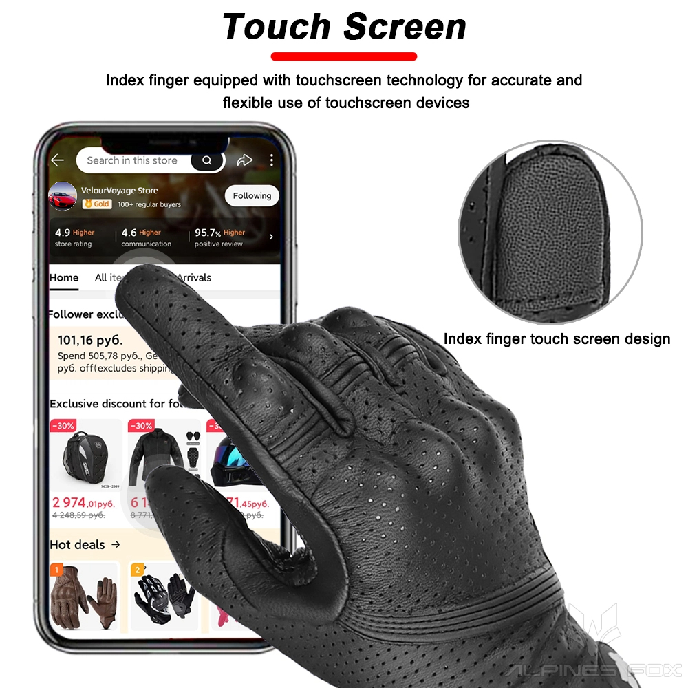 قفازات جلدية عتيقة للدراجات ال - مراجعة Motorcycle Glove Knuckle وسعره