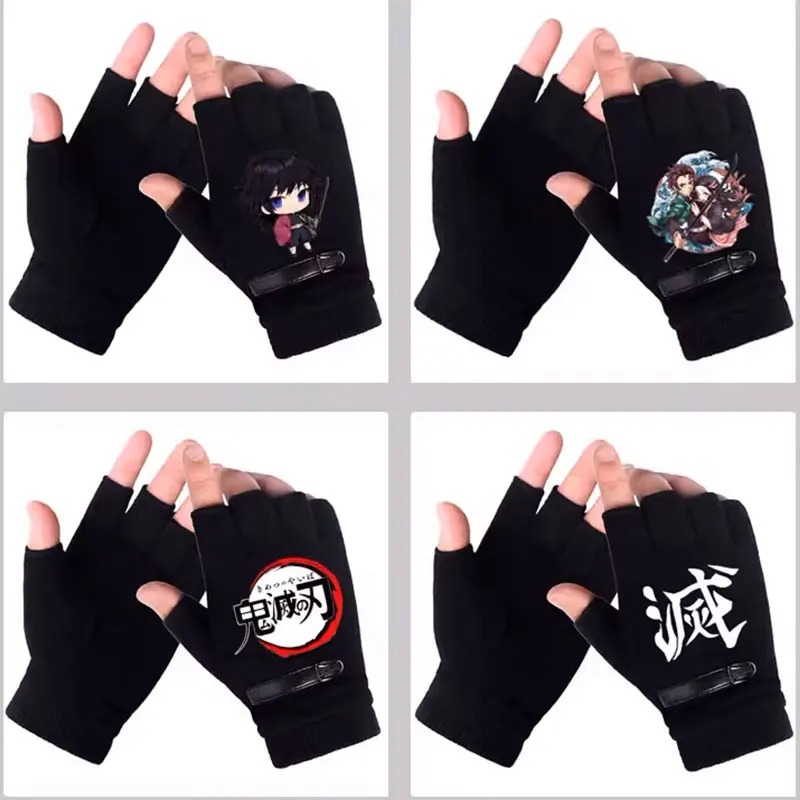 أنيمي شيطان القاتل طالب نصف اص - مراجعة Fingerless Glove Knit وسعره