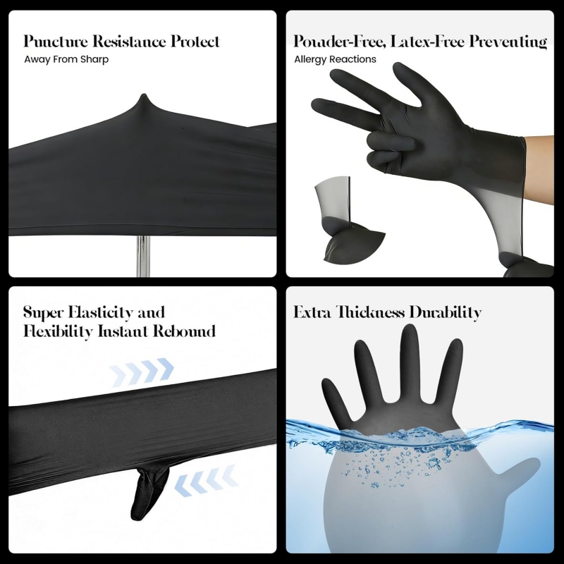 قفازات نيتريل سوداء للأطفال من - مراجعة Latex Disposable Glove وسعره