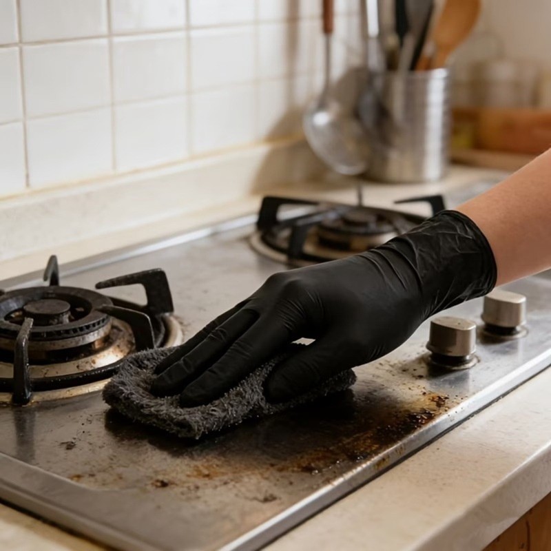 50 قطعة من قفازات النتريل القا - مراجعة Nitrile Mechanic Glove وسعره