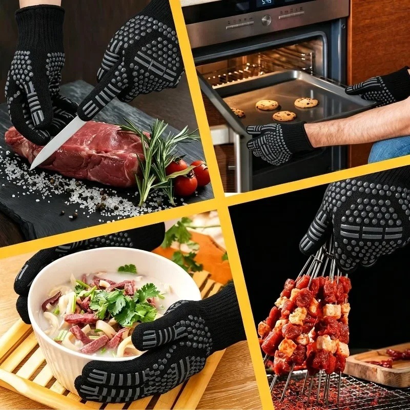 1 قطعة/زوج واحد من قفازات الشو - مراجعة Oven Mitt Silicone وسعره