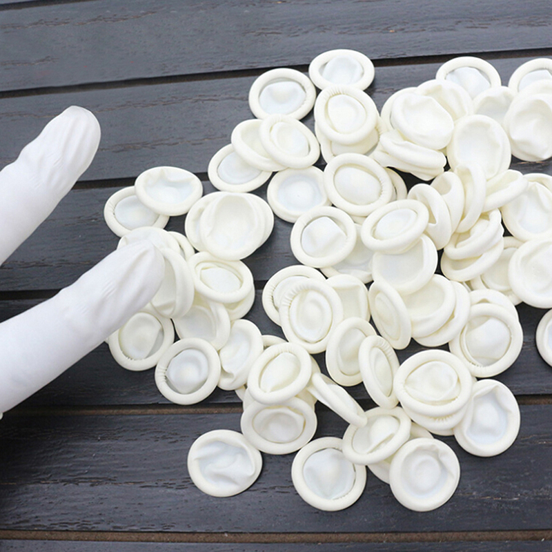 20/100 قطعة من أغطية الأصابع ا - مراجعة Latex Disposable Glove وسعره