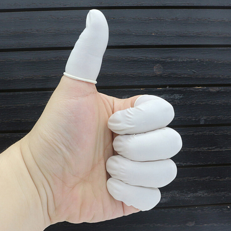 20/100 قطعة من أغطية الأصابع ا - مراجعة Latex Disposable Glove وسعره