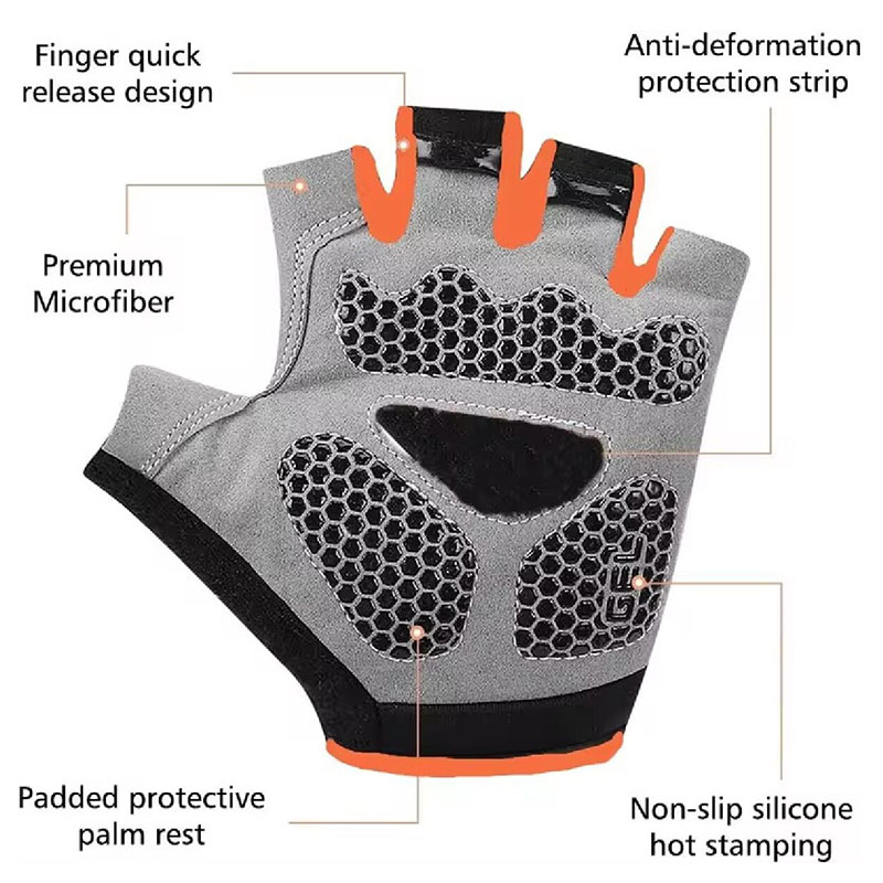 تنفس المضادة للانزلاق نصف اصبع - مراجعة Workout Glove Gym وسعره