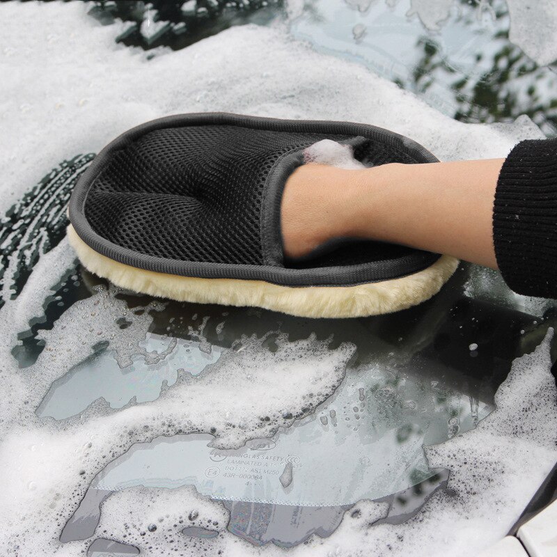 منتجات غسيل السيارات ، فرشاة ت - مراجعة Wool Glove Lined وسعره
