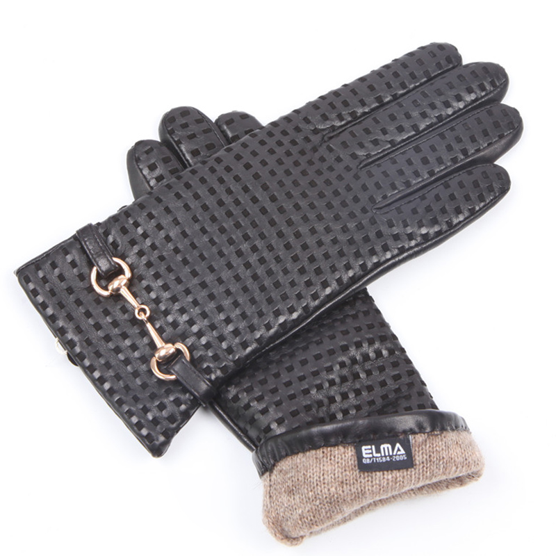 الخريف الشتاء قفازات جلدية حقي - مراجعة Wool Glove Lined وسعره