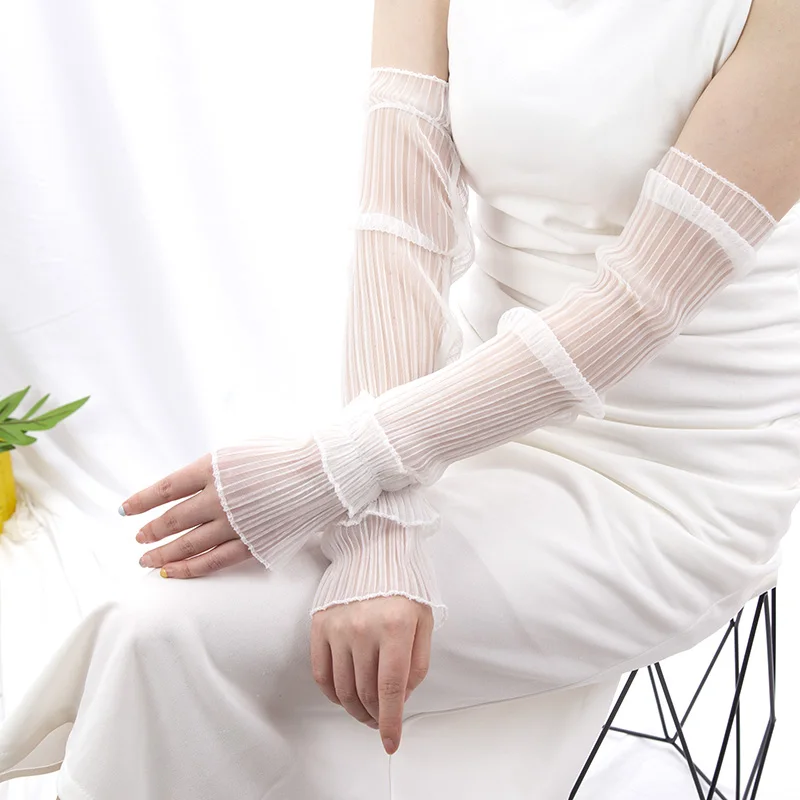 قفازات صيفية طويلة بدون أصابع  - مراجعة Fingerless Glove Knit وسعره